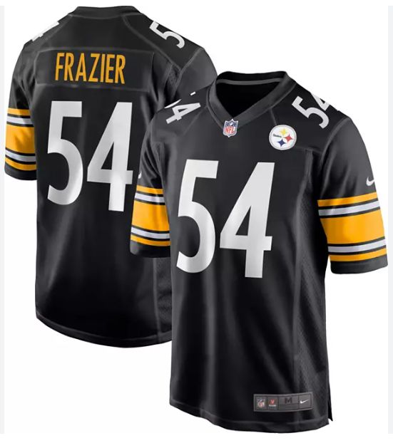 Men Pittsburgh Steelers #54 Zach Frazier  Black Game Nike NFL 2024 Jersey->->